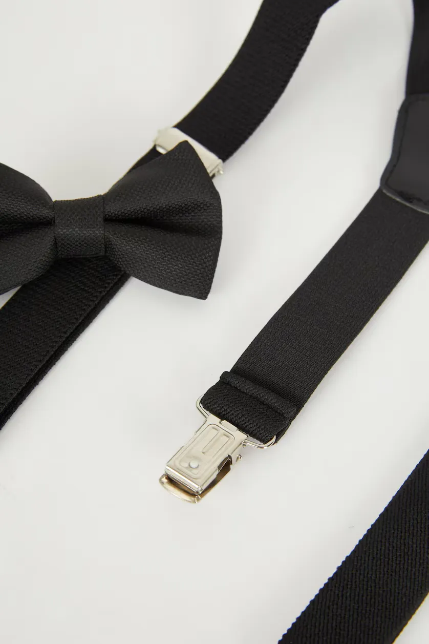 B6005A8_23WN_BK27_03_01 Boys Formal Suit Set Bow Tie Suspenders