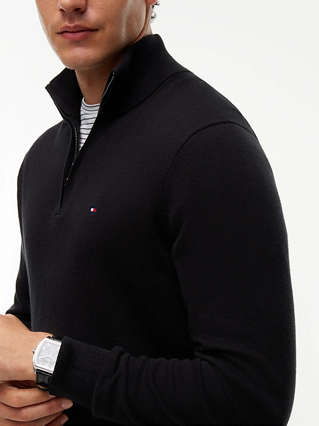 MW0MW28049_BDS_alternate2 Tommy Hilfiger Quarter-Zip Sweater